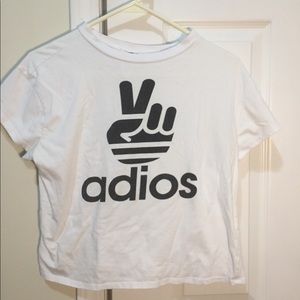 Adios White Crop Top